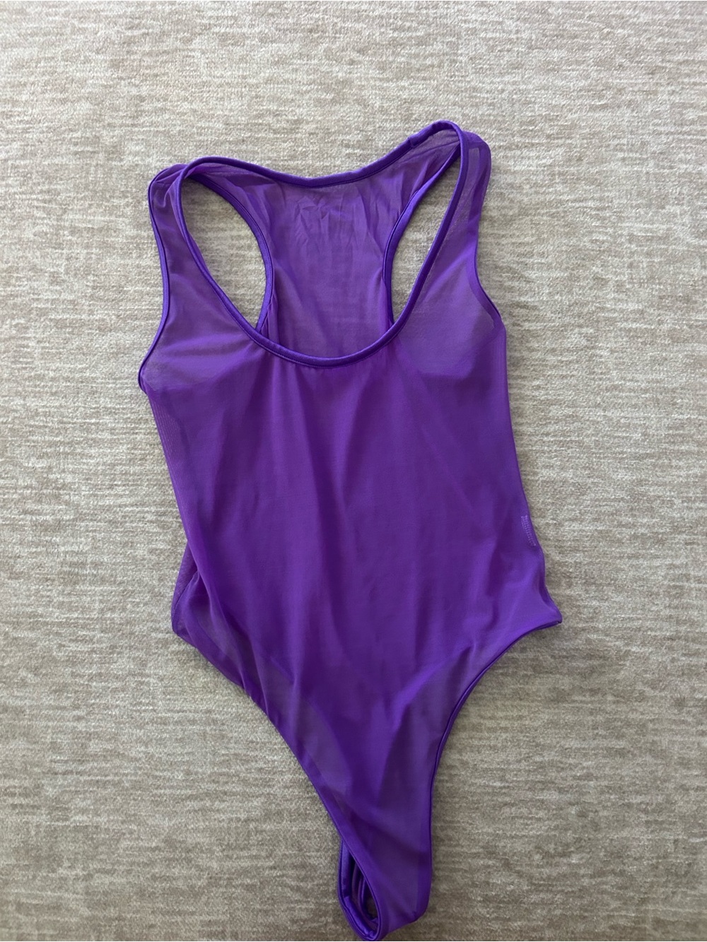 iHeartRaves Vibrant Purple Racerback Bodysuit